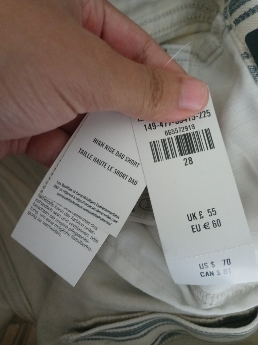 Abercrombie & Fitch Curve Love High Rise Dad Short Size 28 - Picture 11 of 16